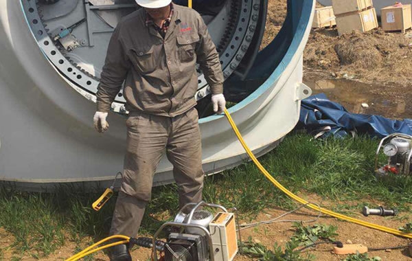 普朗特液壓扳手在山西某風電項目使用現場